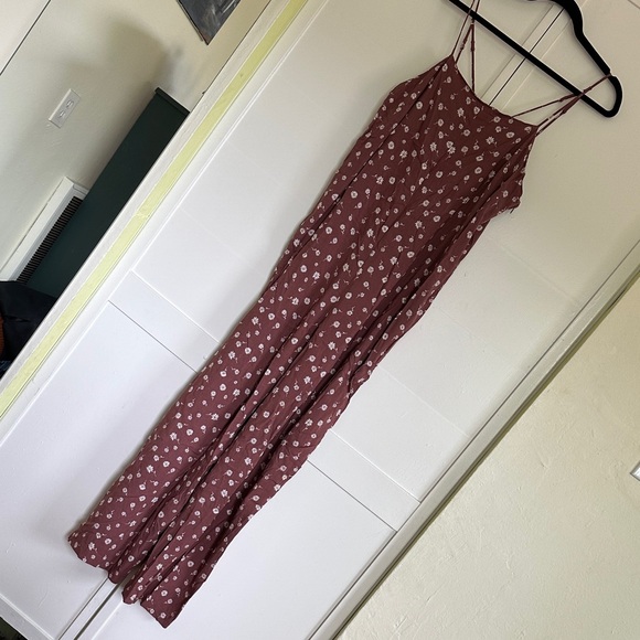 wild fable Pants - Wild Fable Mauve Floral Jumpsuit